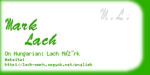 mark lach business card